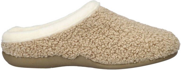 Nelson Home teddy pantoffels beige