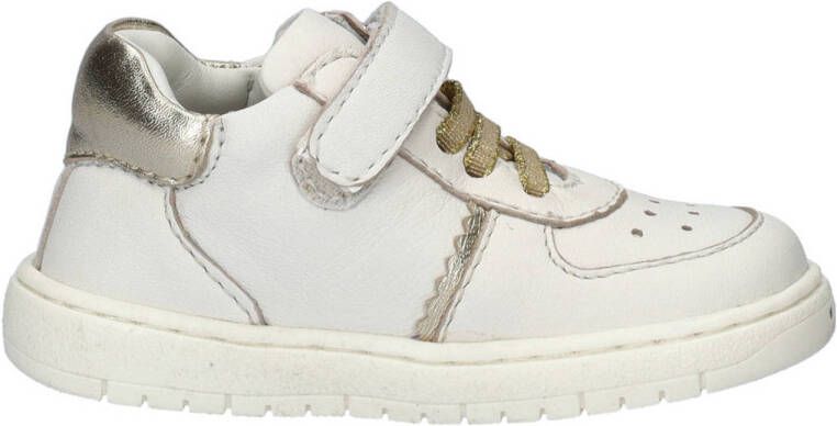 Nelson Kids leren sneakers wit goud Meisjes Leer Meerkleurig 20