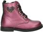 Nelson Kids leren veterboots paars metallic - Thumbnail 1