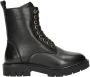 Nelson Kids leren veterboots zwart Meisjes Leer Effen 33 - Thumbnail 1