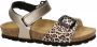 Nelson Kids sandalen met panterprint goud - Thumbnail 1