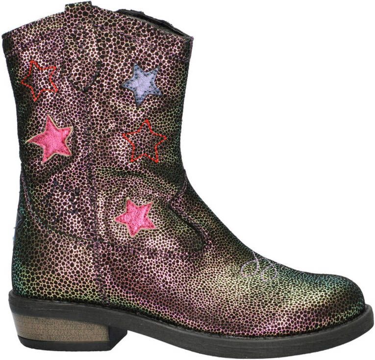 Nelson Kids suède cowboylaarzen roze multi