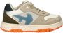 Nelson Kids suède sneakers beige blauw - Thumbnail 1