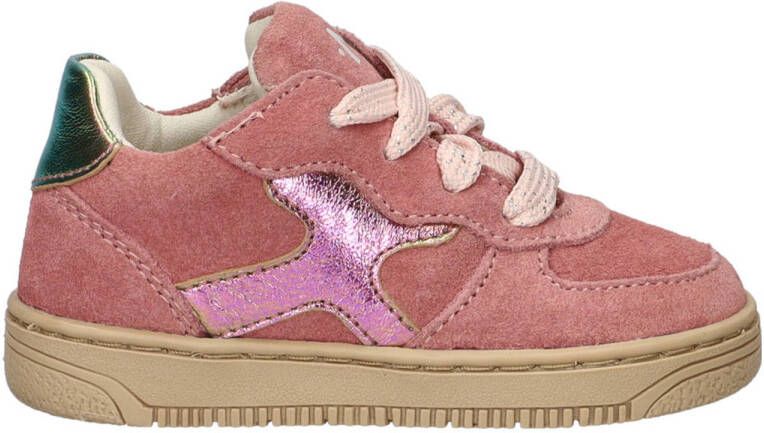 Nelson Kids suède sneakers roze