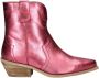 Nelson leren cowboylaarzen fuchsia metallic - Thumbnail 1