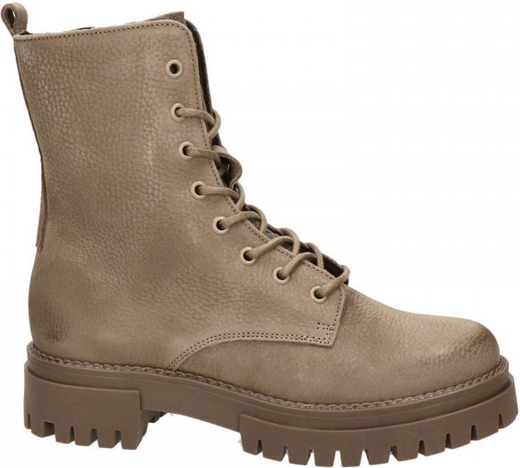 Nelson nubuck veterboots taupe