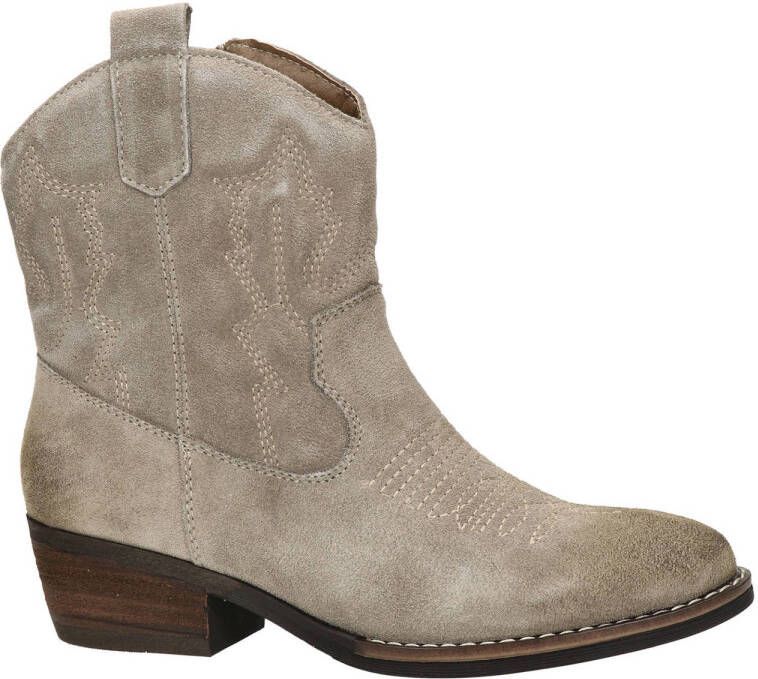 Nelson suède cowboylaarzen beige