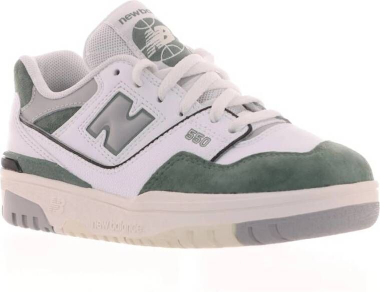 New Balance 550 sneakers wit groen