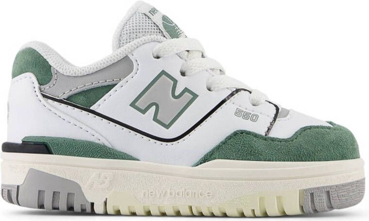 New Balance 550 sneakers wit groen lichtgrijs