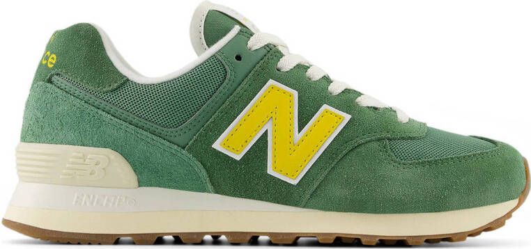 New Balance 574 sneakers groen geel