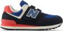 New Balance 574 sneakers zwart rood blauw Suede Meerkleurig 34.5 - Thumbnail 1