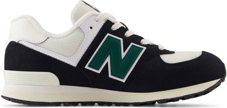 New Balance 574 sneakers zwart wit groen Suede Meerkleurig 36