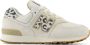 New Balance 574 V1 sneakers dierenprint offwhite blauw Ecru Jongens Meisjes Suede 34.5 - Thumbnail 1