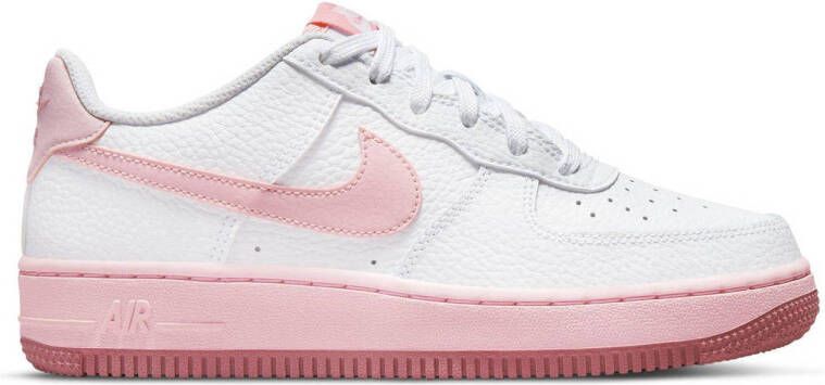 Nike Air Force 1 (gs) Basketball Schoenen white pink foam ele tal pink maat: 38.5 beschikbare maaten:38.5 - Foto 1