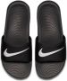 Nike Kawa Slide Bgp Slippers Black White - Thumbnail 13