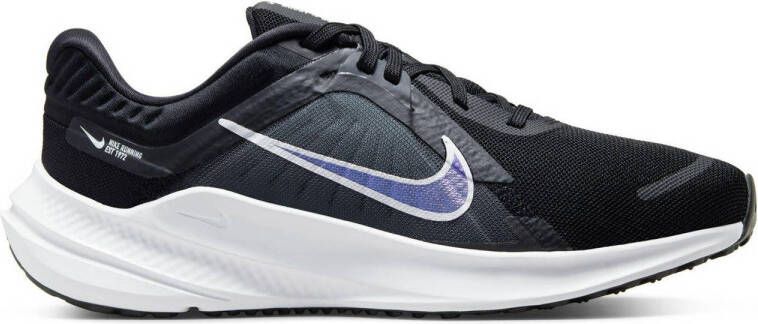 Nike Quest 5 hardloopschoenen zwart wit grijs