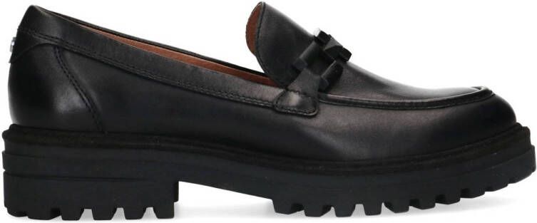 No Stress leren loafers zwart