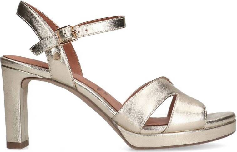 No Stress Dames PRE ORDER Gouden leren sandalen met hak