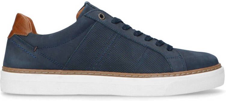 No Stress Heren Donkerblauwe nubuck sneakers