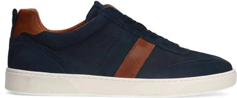 No Stress Heren Blauwe nubuck sneakers