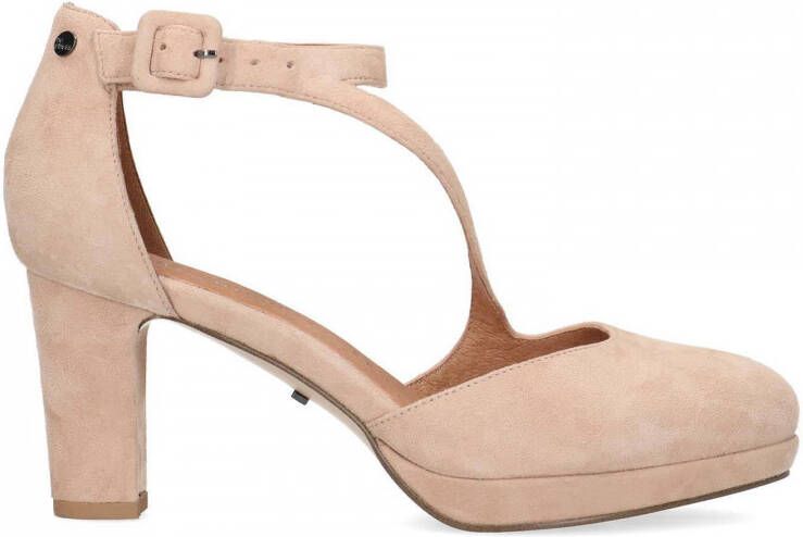 No Stress suède pumps beige