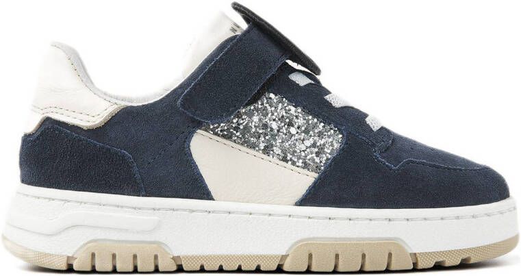 Nubikk Basket Court Jr suède sneakers donkerblauw