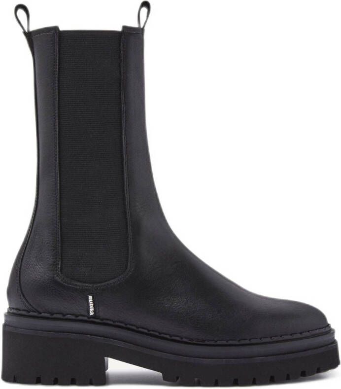 Nubikk Fae Adams leren chelsea boots zwart