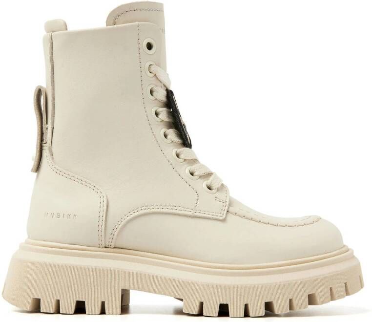 Nubikk Fae Bobbi Jr leren veterboots ecru