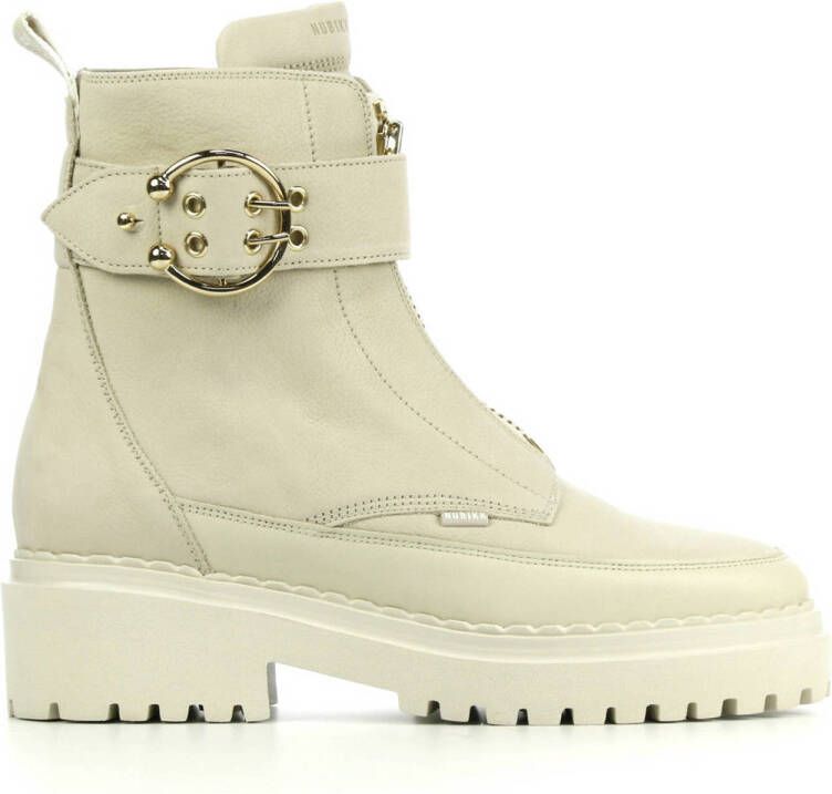 Nubikk Fae Ray nubuck bikerboots beige