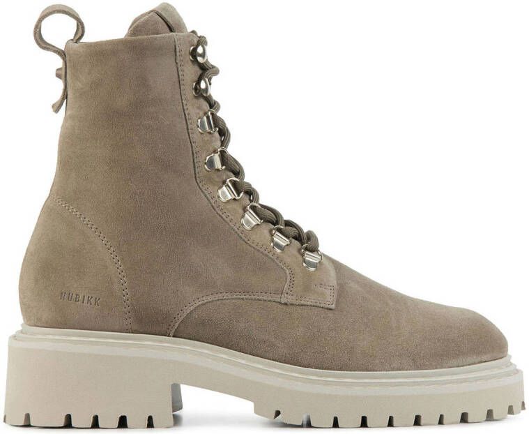 Nubikk Frankie June suède veterboots taupe