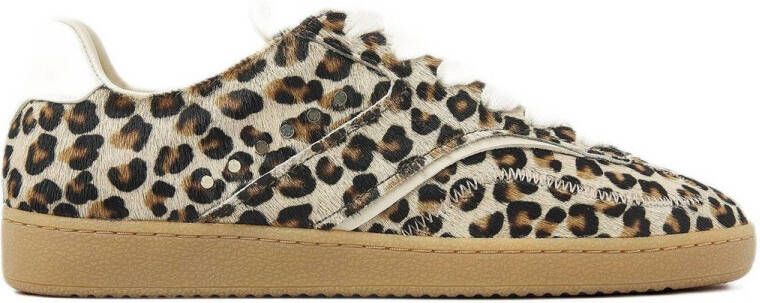 NUBIKK Lage Sneakers Dames Ray Owen Studs Maat: 37 Materiaal: Ponyhair Kleur: Bruin