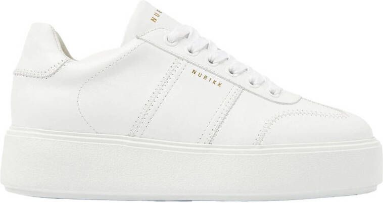 NUBIKK Lage Sneakers Dames Elise Wing Maat: 42 Materiaal: Leer Kleur: Wit