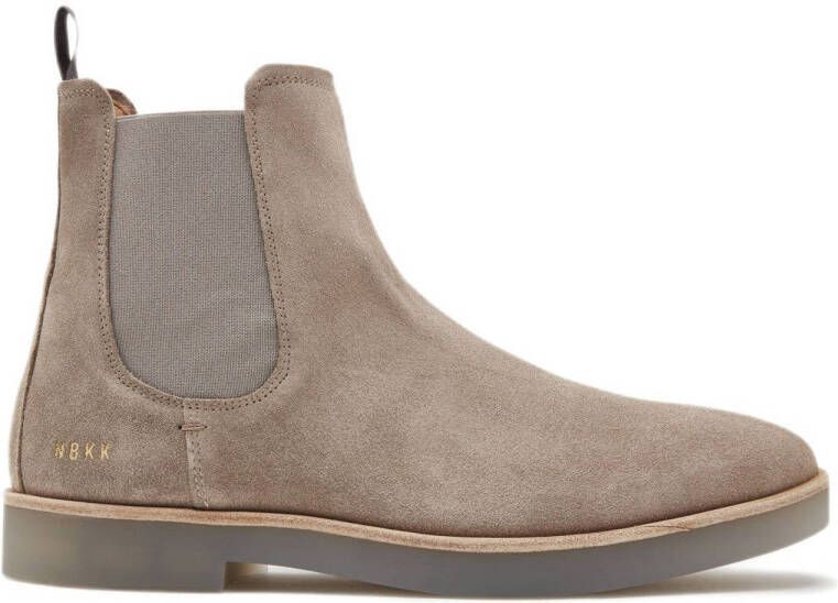 Nubikk Logan Chelsea II suède chelsea boots taupe