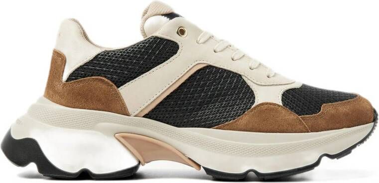 NUBIKK Lage Sneakers Dames Ross Jaden Maat: 42 Materiaal: Leer Kleur: Beige