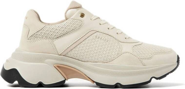 NUBIKK Lage Sneakers Dames Ross Jaden Maat: 36 Materiaal: Leer Kleur: Beige