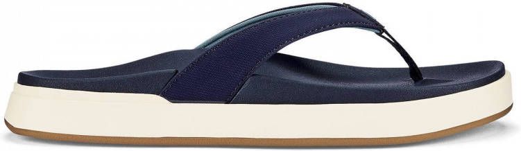 Olukai Nu'aPi'o Dames leren slippers Trench-Blue Trench-Blue