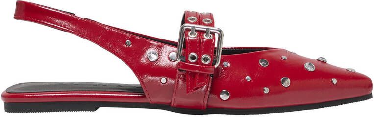 ONLY ONLAURA-5 PU SLINGBACK BUCKLE BALLARINA lak slingback loafers rood