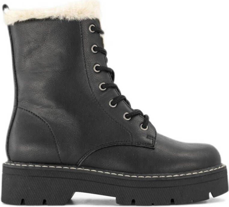 Oxmox chunky veterboots zwart