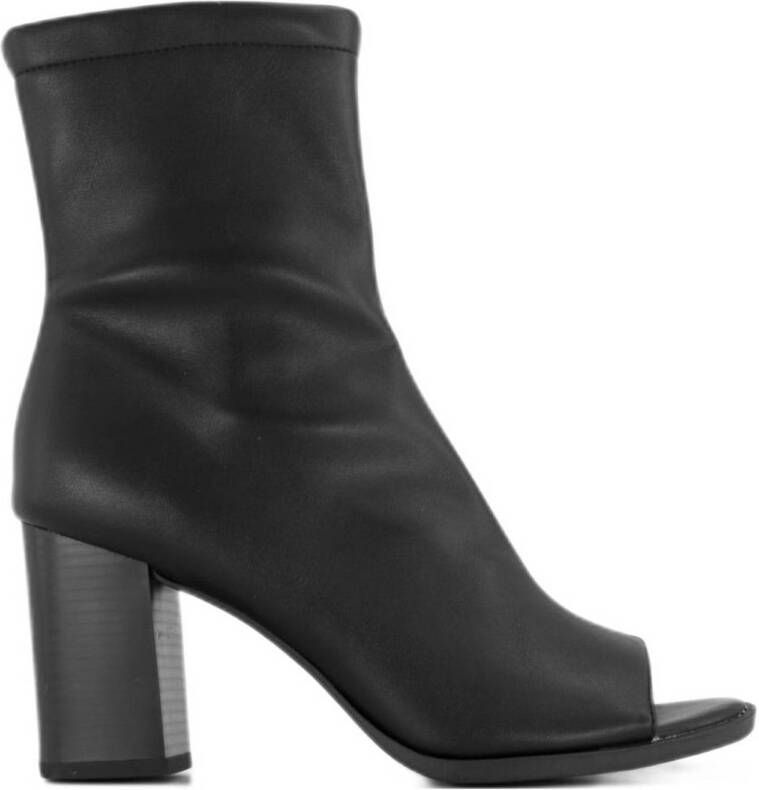 Oxmox peep toe enkellaarzen zwart