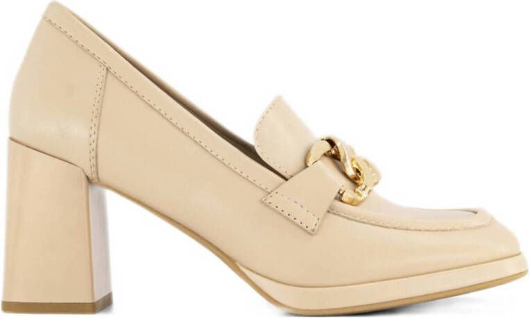 Oxmox pumps met ketting beige