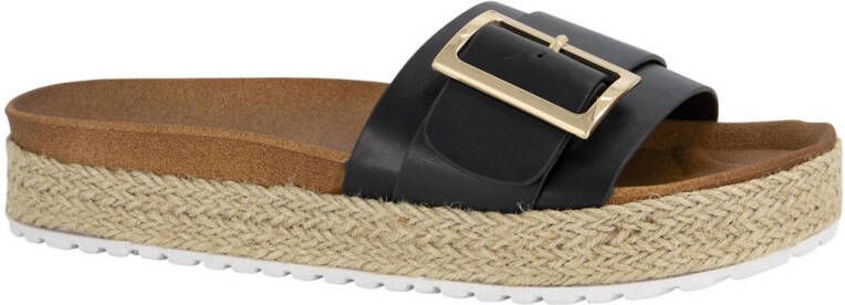 Oxmox Zwarte slipper gesp