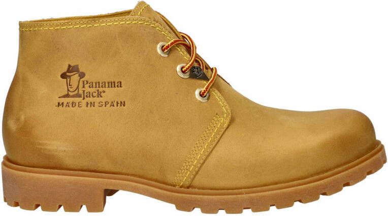 Panama Jack Bota Panama leren veterboots geel