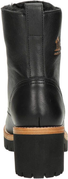 Panama Jack Padma B12 leren veterboots zwart