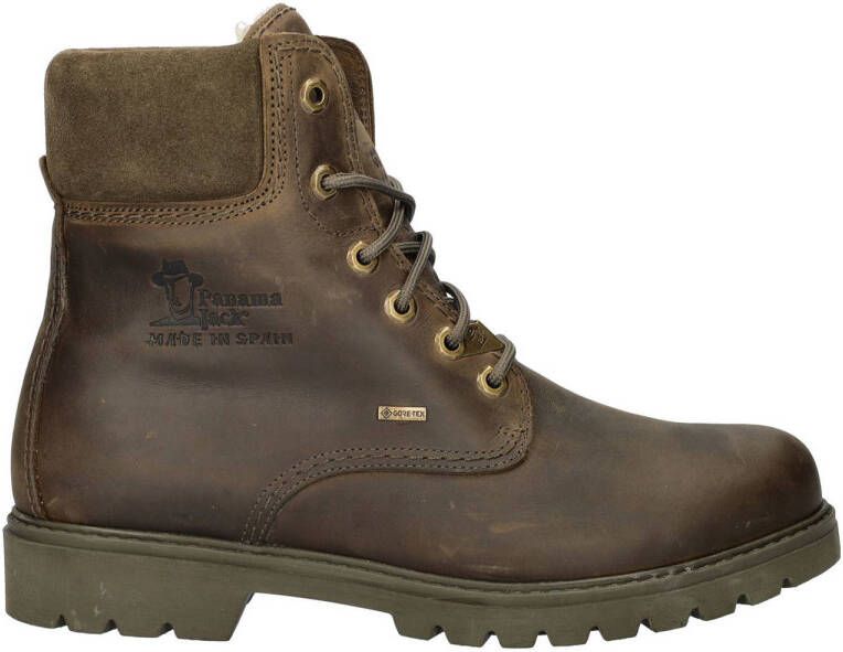 Panama Jack Panama 03 gevoerde nubuck veterboots kaki