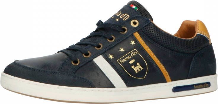 Pantofola d'Oro Mondovi Sneakers Heren Leren Veterschoenen Donker Blauw