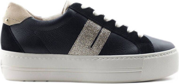 PAUL GREEN Lage Sneakers Dames 5330 Maat: 37 Materiaal: Leer Kleur: Zwart