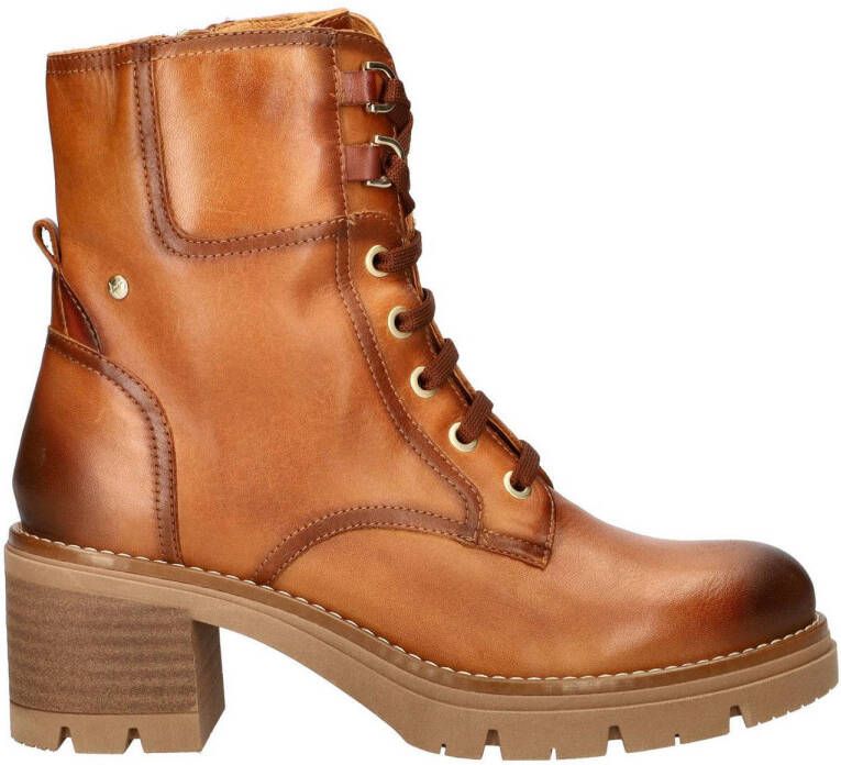 Pikolinos Soria leren veterboots cognac