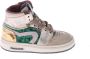 Pinocchio leren sneakers beige groen - Thumbnail 1