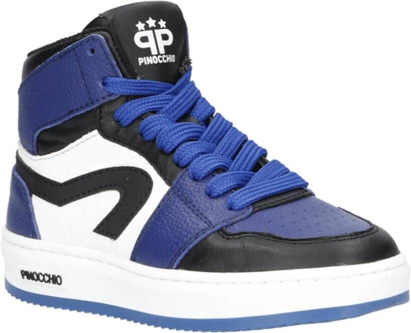 Pinocchio leren sneakers blauw zwart