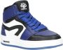 Pinocchio leren sneakers blauw zwart - Thumbnail 1